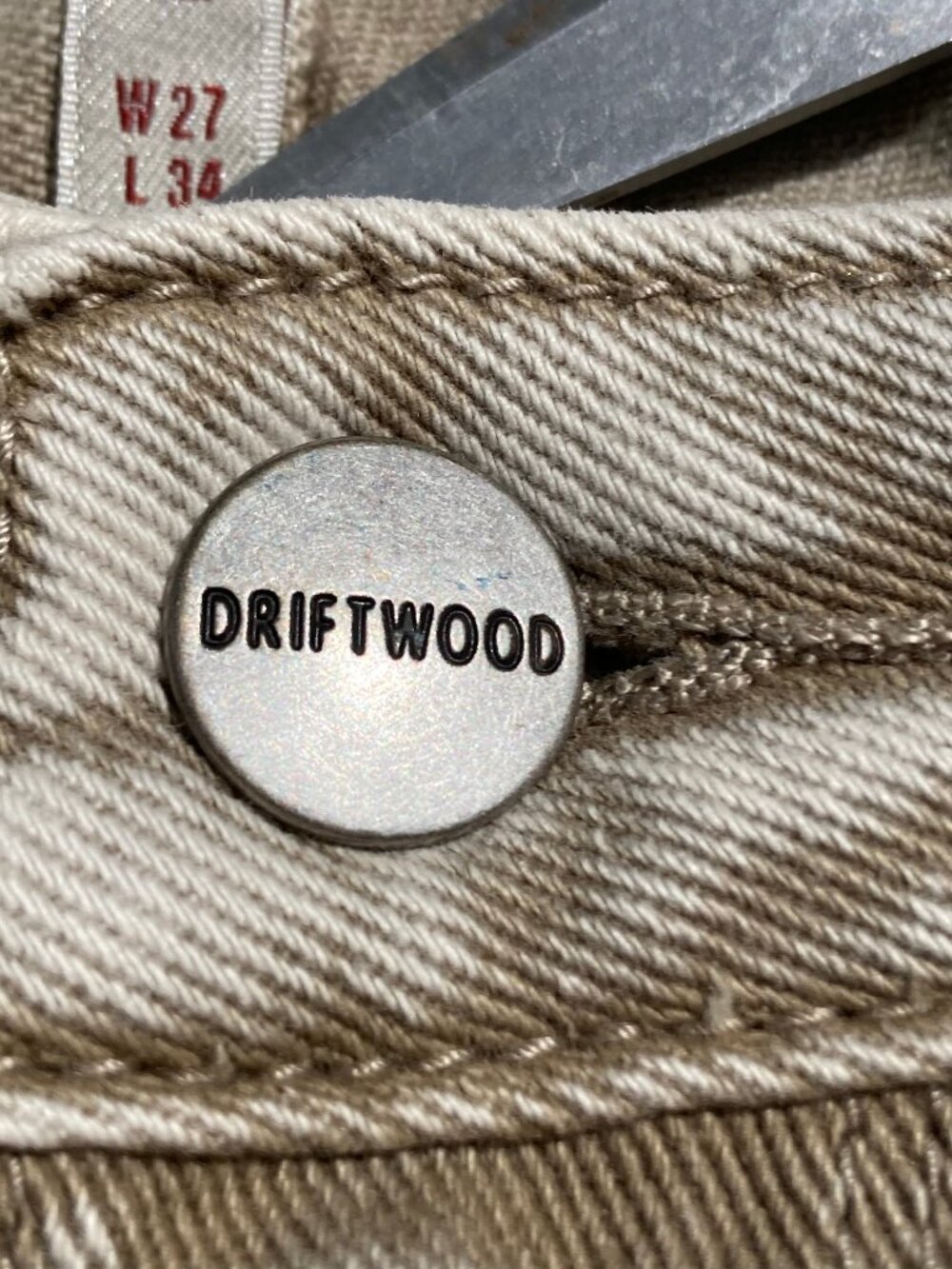 Driftwood / Free People SALE! Tan Jeans Farrah Embroidered Flare Mid-Rise 28x29" - Picture 8 of 14
